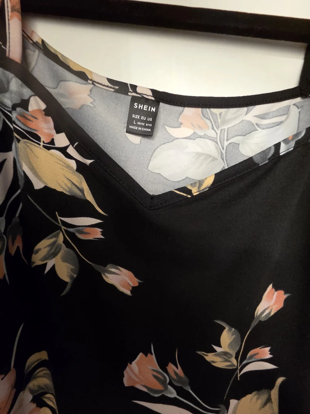 SHEIN Black Floral Bodysuit